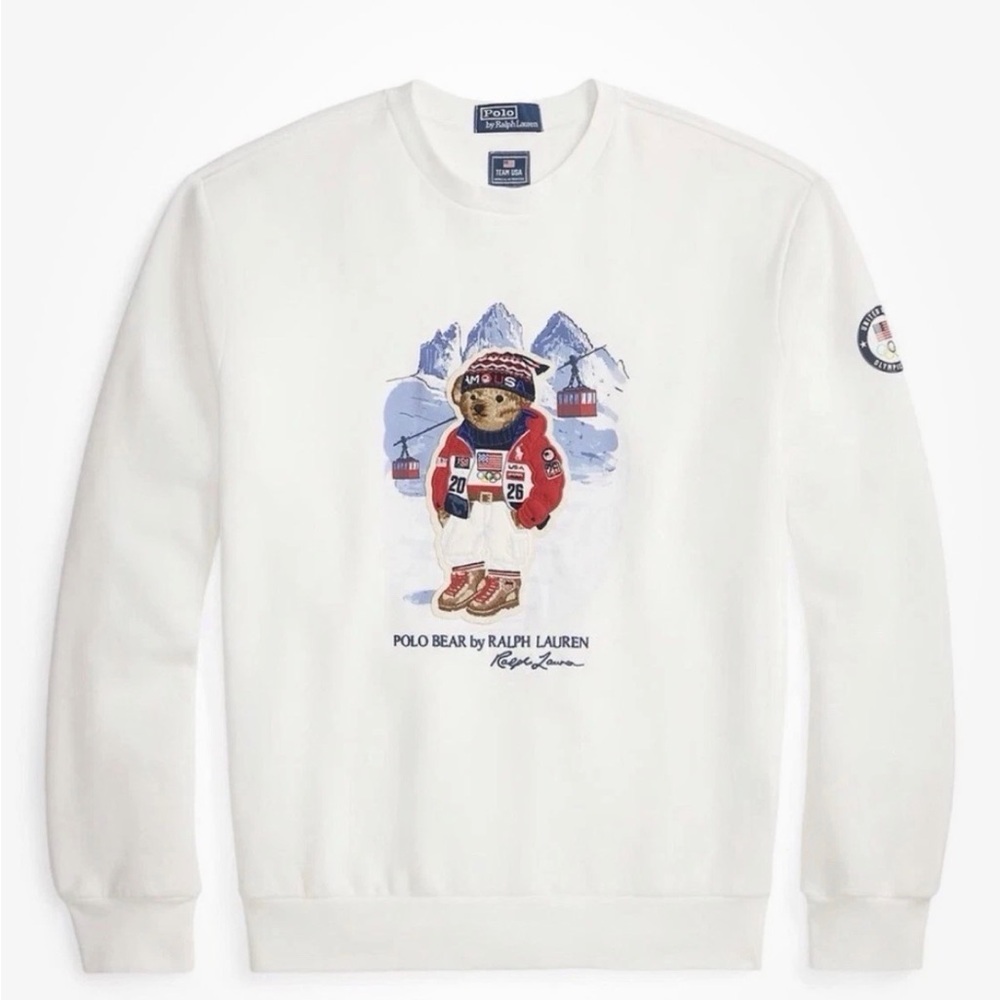 Polo Ralph Lauren Olympic Bear White Crewneck Sweatshirt SOLD OUT